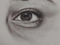 Realistic Eye in Charcoal 
