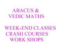Abacus and Vedic Maths Training  in All Levels to Schools ,Teachers and House Wives