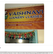 Vaishnavi Cookery Classes Cooking institute in Bangalore