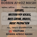 Guitar & Vocals Classes With Bobbin Afroz Masih Film and Media institute in Delhi