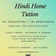 Anu Kumar Hindi Language trainer in Chennai