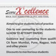 Score X'cellence CA institute in Indore