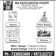 NS Education Point Abacus institute in Bangalore