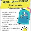 Alpha Tution Classes Coaching Institutes for Class 10 institute in Chandigarh